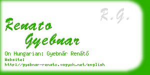 renato gyebnar business card